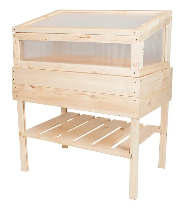 Castorama Carré Potager Bois Et Polycarbonate 52,5 X 79 X H.108 Cm Promotio de vente 1