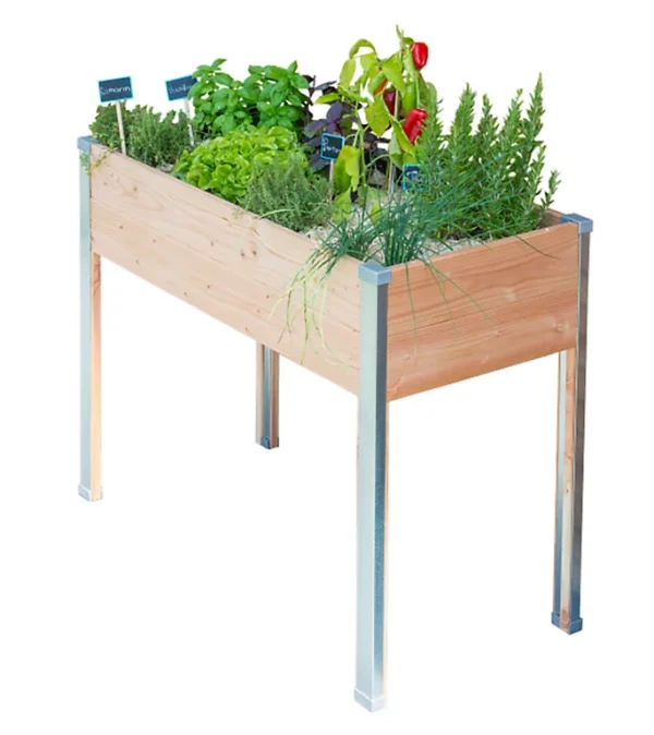 Les achats en ligne Castorama Carré Potager Sur Pieds Mon Petit Potager Design GM 100 X 45 X H.80 Cm 1