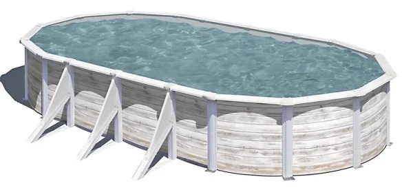 Castorama Piscine Acier Aspect Bois Gré Finlande 7,44 X 3,99 X H.1,22 M Top ventes 1