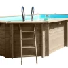 magasin en ligne Castorama Piscine Bois Blooma Kariba Liner Bleu LDD 6,37 X 4,12 X H.1,33 M 5