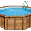 Distributeur Officiel Castorama Piscine Bois Gré Ananas LDD Ø4,28 X H.1,17 M 7