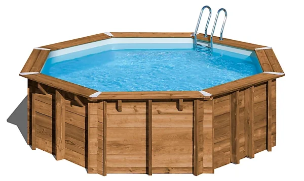 Distributeur Officiel Castorama Piscine Bois Gré Ananas LDD Ø4,28 X H.1,17 M 1