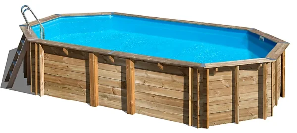 Castorama Piscine Bois Gré Orange LDD 7,55 X 4,56 X H.1,46 M de garantie authentique 1