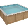 Castorama Piscine Hors Sol Bois Carrée Pistoche 2 X 2 X H.0,64 M + Couverture De Sécurité Automatique aux meilleurs prix 5