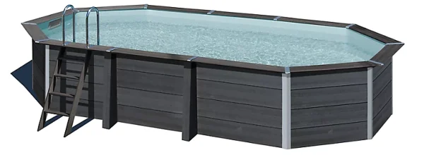 Top ventes Castorama Piscine Hors Sol Composite Gris Gré 6,64 X 3,86 X H.1,24 M 1