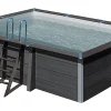 Castorama Piscine Hors Sol Composite Gris Rectangulaire Gré 4,66 X 3,26 X H.1,24 M Meilleur Prix Garanti 7