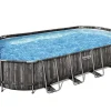 Castorama Piscine Hors Sol Tubulaire Effet Bois Ovale Bestway Power Steel 7,32 X 3,66 M pas cher en vente 5