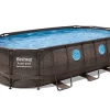 online boutique Castorama Piscine Hors Sol Tubulaire Effet Bois Ovale Bestway Power Steel Swim Vista 5,49 X 2,74 M 5