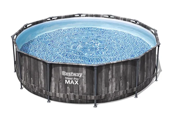 Castorama Piscine Hors Sol Tubulaire Effet Bois Ronde Bestway Steel Pro Max ø3,66 X H.1 M pas cher 1