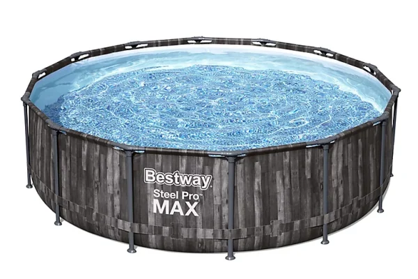 Castorama Piscine Hors-sol Tubulaire Effet Bois Ronde Bestway Steel Pro Max ø4,27 X H.1,07 M aux meilleurs prix 1