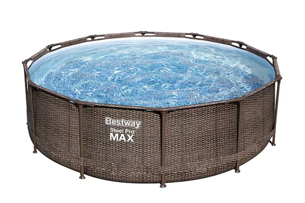 Castorama Piscine Hors-sol Tubulaire Effet Rotin Ronde Bestway Steel Pro Max™ ø3,66 X H.1 M ultratendance 1