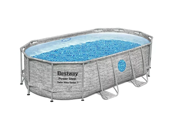 à prix d'occasion Castorama Piscine Hors Sol Tubulaire Ovale Bestway Power Steel™ SwimVista™ 4,27 X 2,50 X H.1 M 1