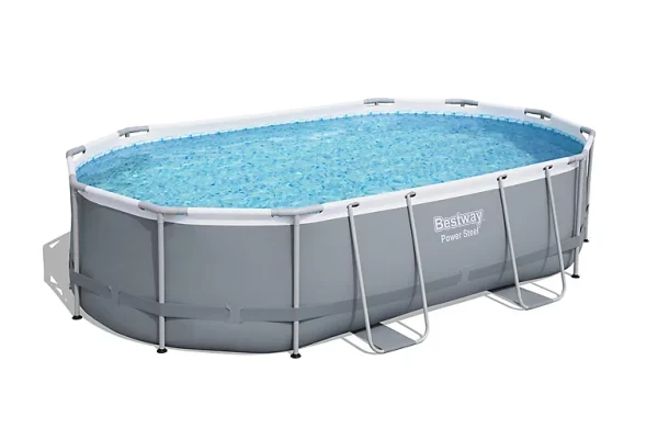 SOLDES TOUT À Castorama Piscine Hors Sol Tubulaire Ovale Power Steel PISC TUB OVALE L.488 X L.305 Cm 1