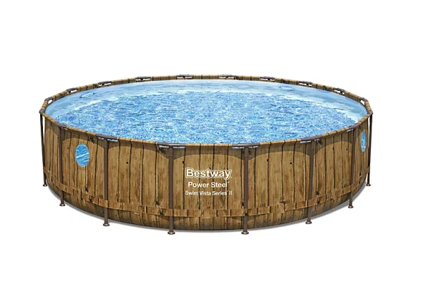 Castorama Piscine Hors Sol Tubulaire Ronde Bestway Power Steel™ Swim Vista™ ø5,49 X H.1,22 M vente chaude 1