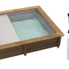 dernière tendance Castorama Piscine Urbaine Mypool 4,20 X 3,50 X H.1,33 M + Couverture Automatique Et Coffre Bois 5