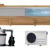 Distributeur Officiel Castorama Piscine Urbaine Mypool 6,00 X 2,50 X H.1,33 M + Couverture Automatique Et Coffre Bois 5